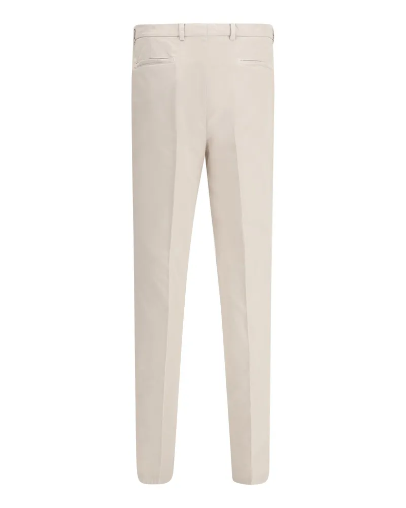 Brunello Cucinelli Men's Cotton Trousers Beige Beige