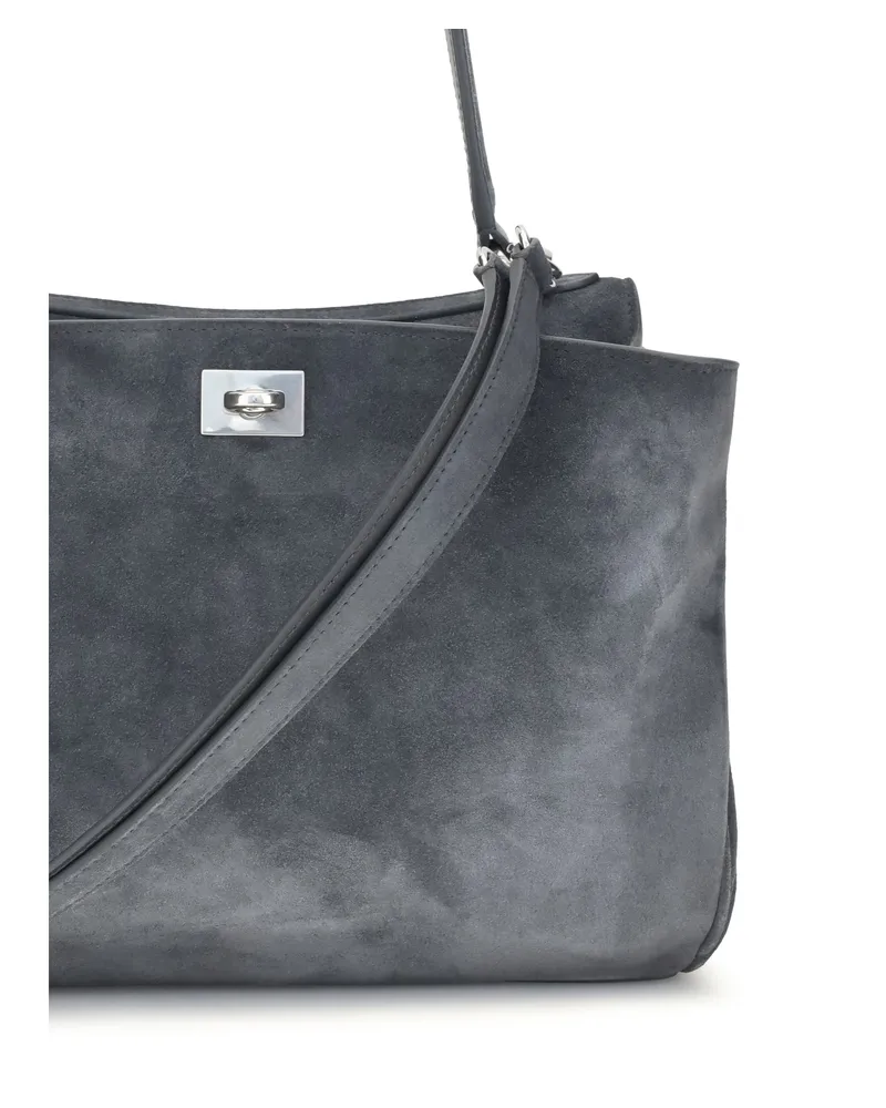 Balenciaga Women's Handbag Rodeo Storm Grey Calf Leather Shoulder Bags Gray