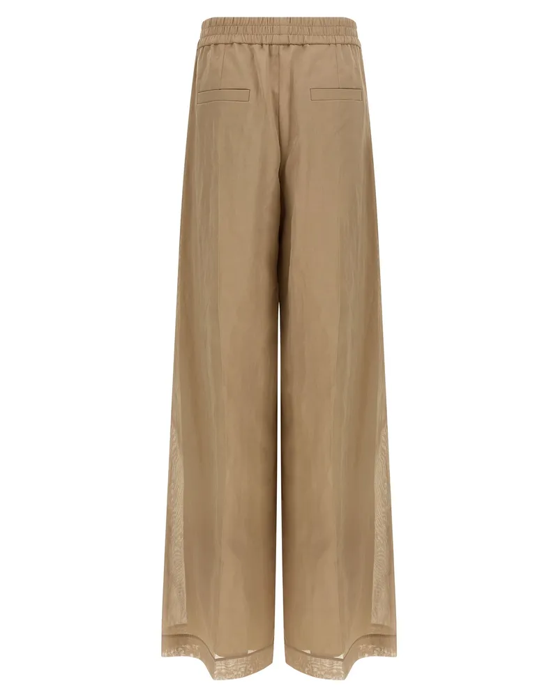 Brunello Cucinelli Loose Track Trousers — Beige Beige
