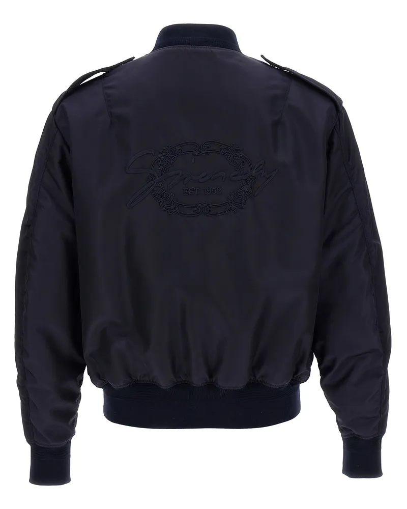 Givenchy Men's Blue Polyamide Bomber Clothing Navy