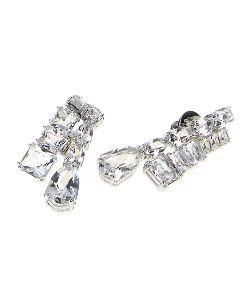 Swarovski Women's Embellished Metal Matrix Earrings 000 Orecchini Silver