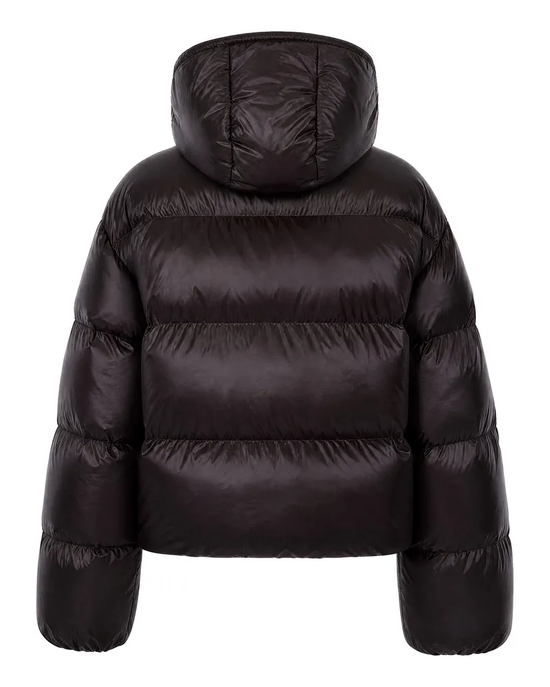 Pinko Technical Canvas Puffer Jacket — Brown Brown