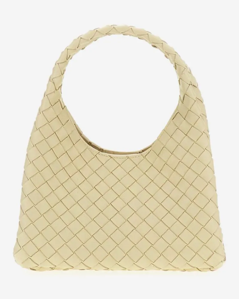 Bottega Veneta Women's Handbag Woven Lambskin Ivory Leather Handbags Hand Bags Beige