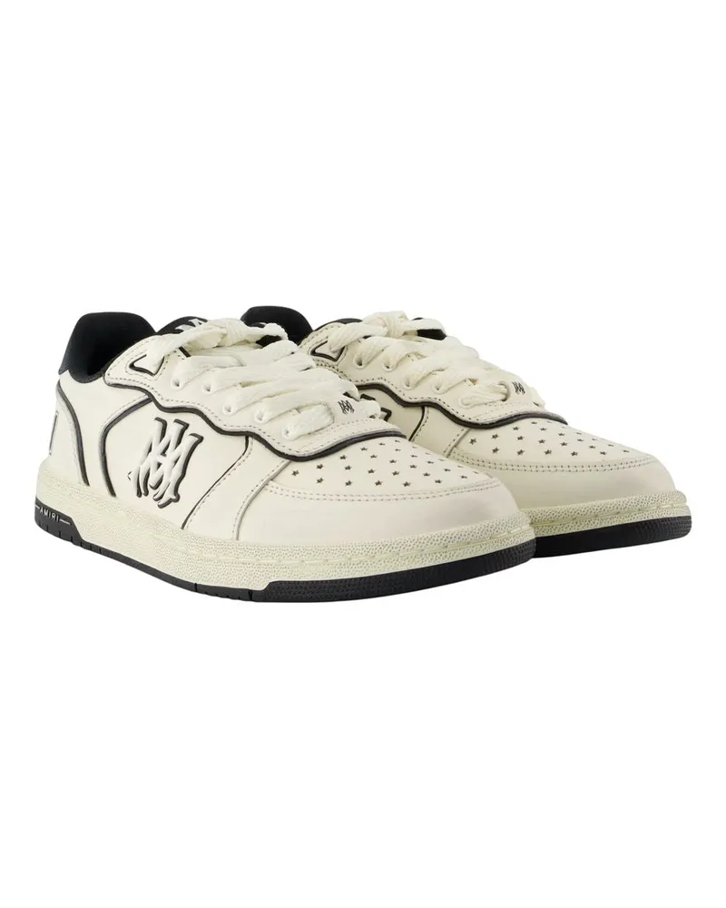 Amiri Women's Newport Sneakers -  Leather White Calfskin Shoes White