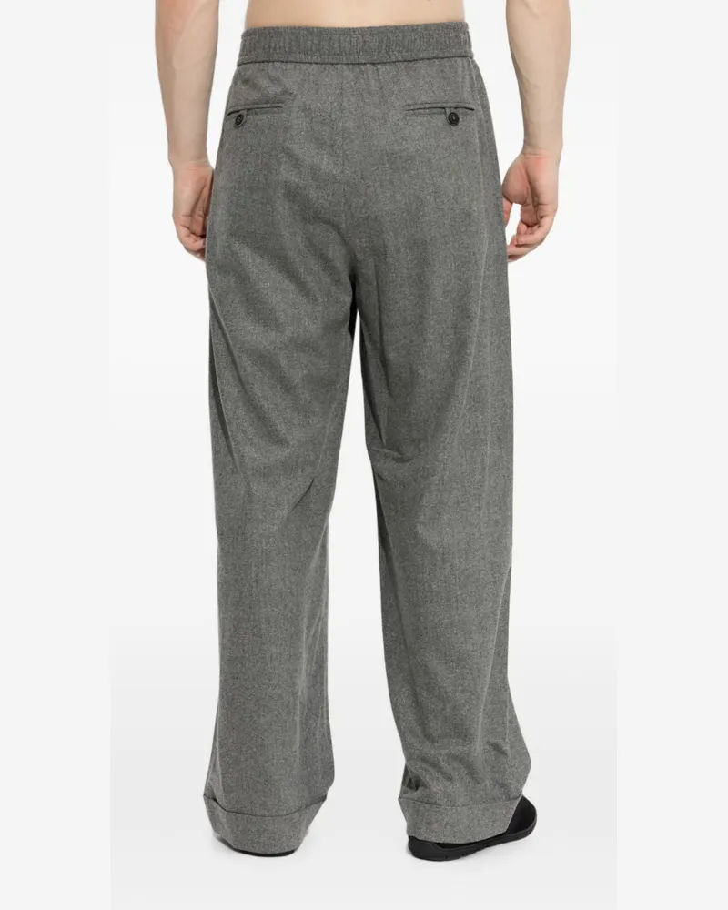 Giorgio Armani Wool Pleated Trousers — Grey Grey