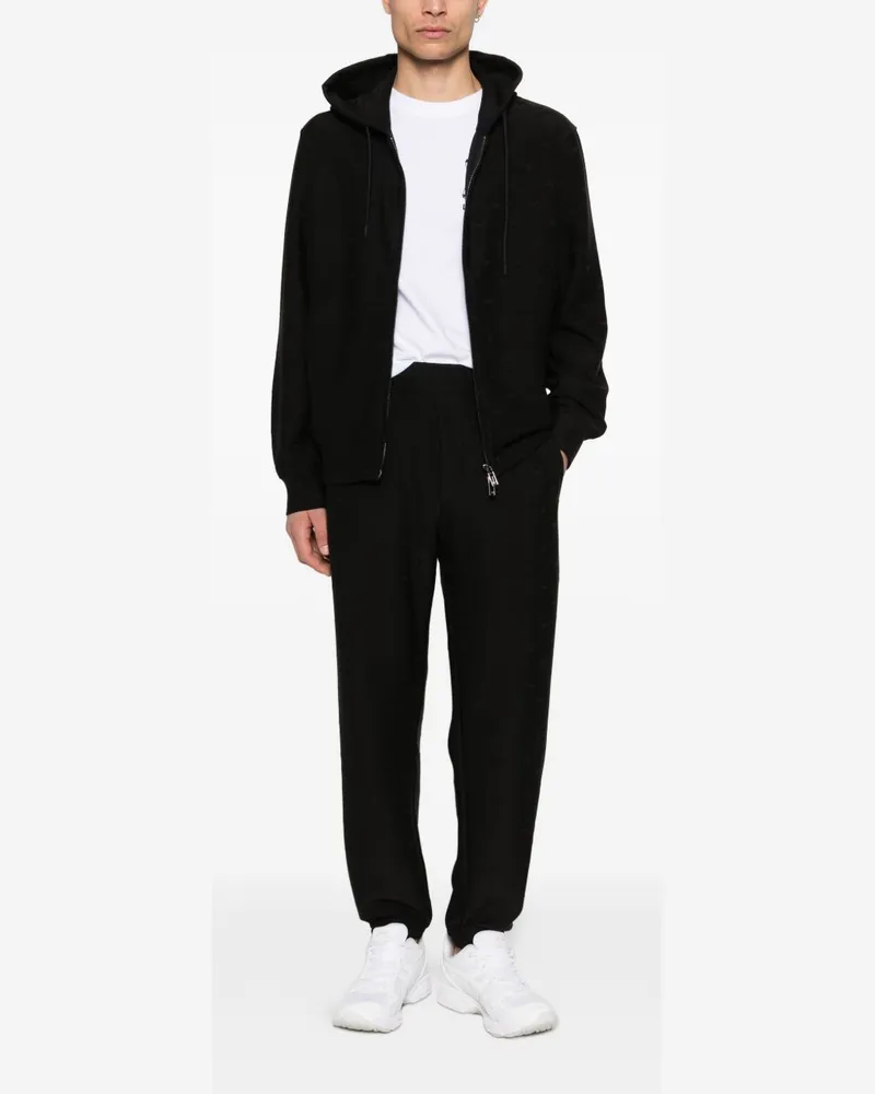 Emporio Armani Cotton Blend Joggers — Black Black