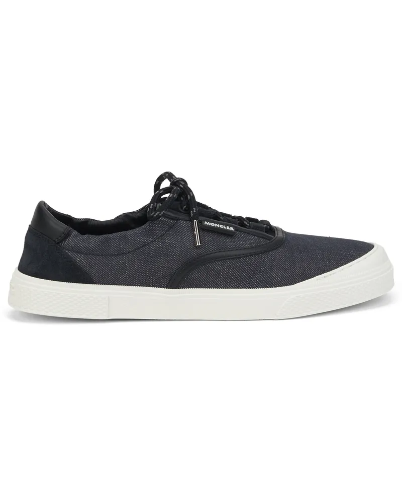 Moncler Women's Sneakers Vera Leisure Denim Black Cotton Trainers Black