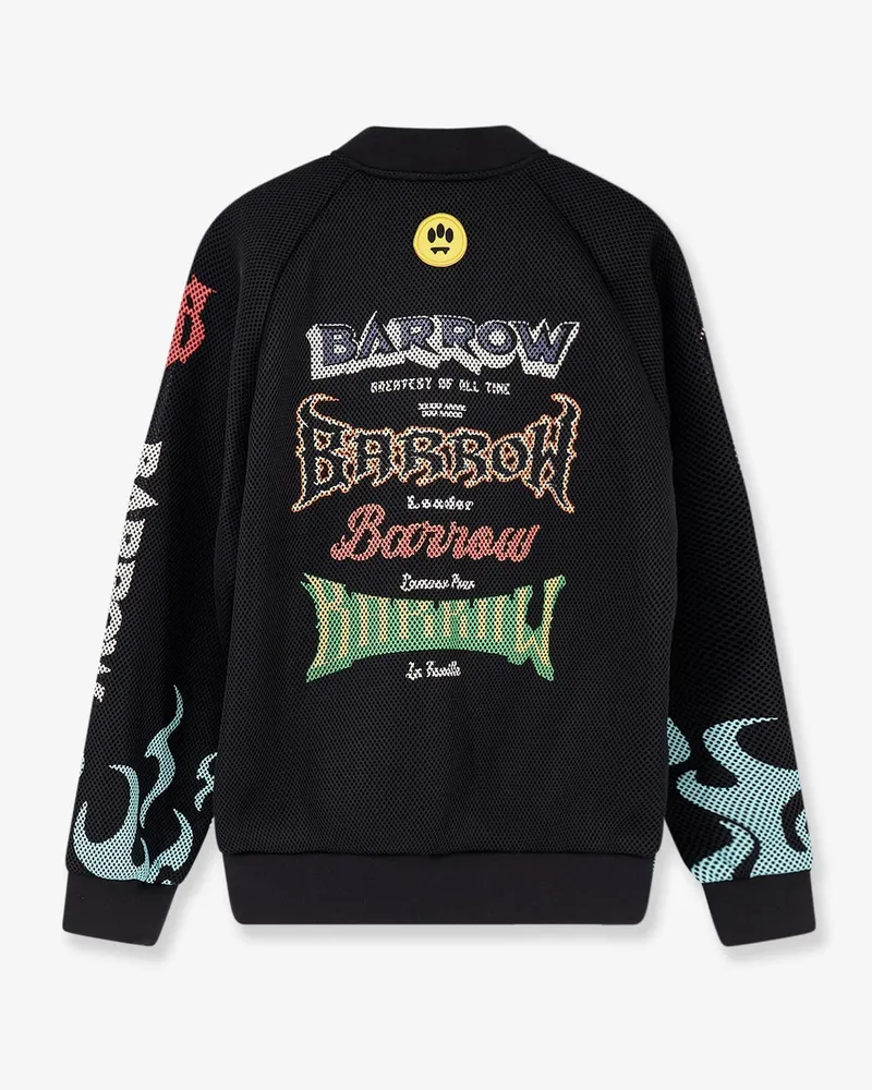 BARROW Men Bomber Jacket Nylon And Mesh Black Polyester Black