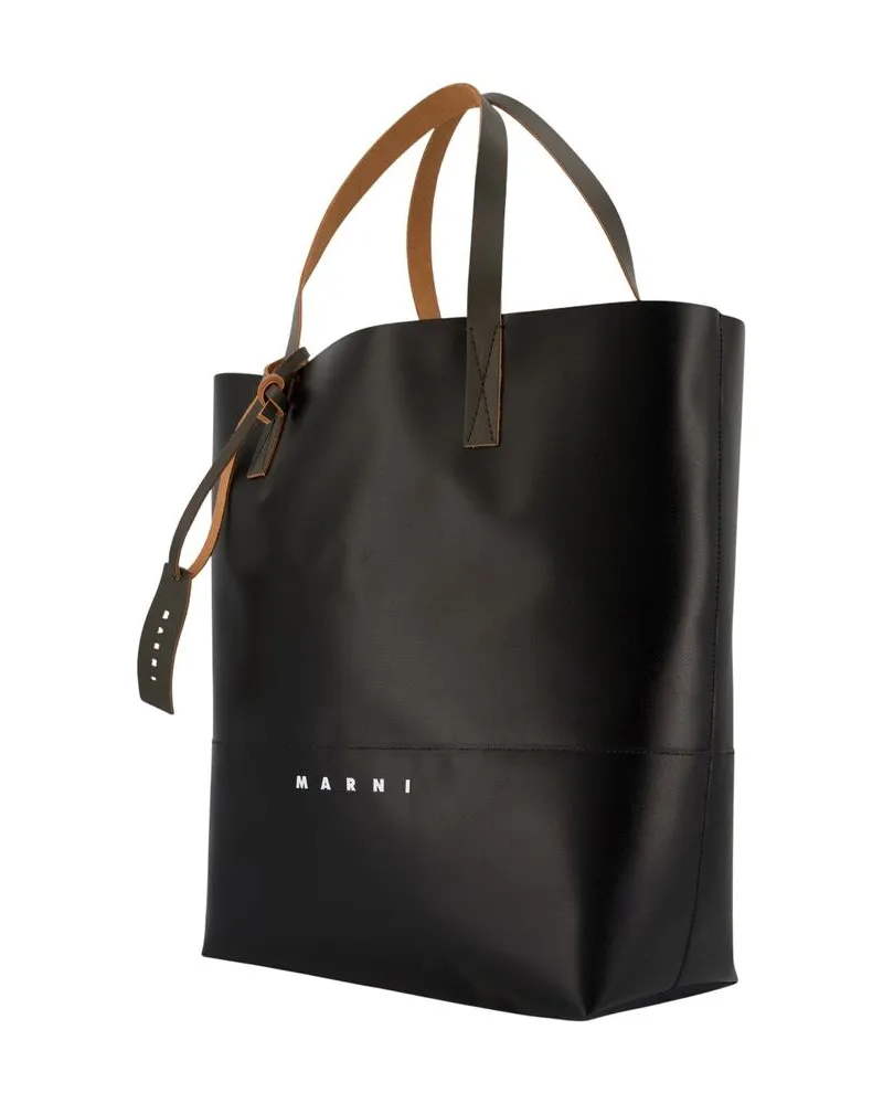 Marni Men's Tribeca Shopper Bag -  Synthetic Black Totes-Shopping-Bags Black