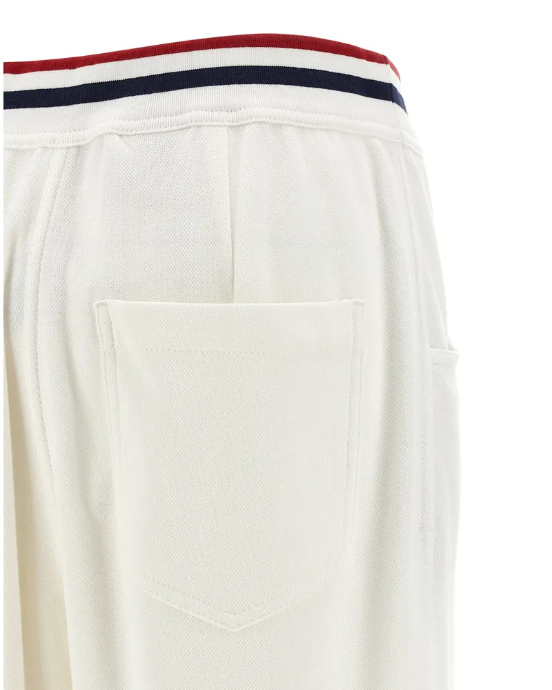 Brunello Cucinelli Heraldic Coat of Arms Joggers — Cream Cream