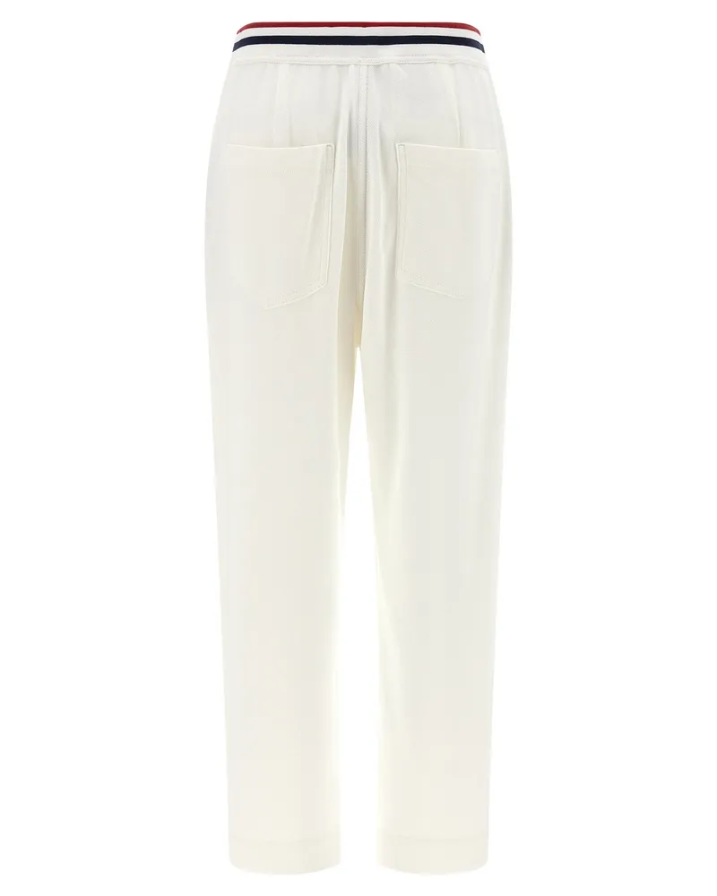 Brunello Cucinelli Heraldic Coat of Arms Joggers — Cream Cream