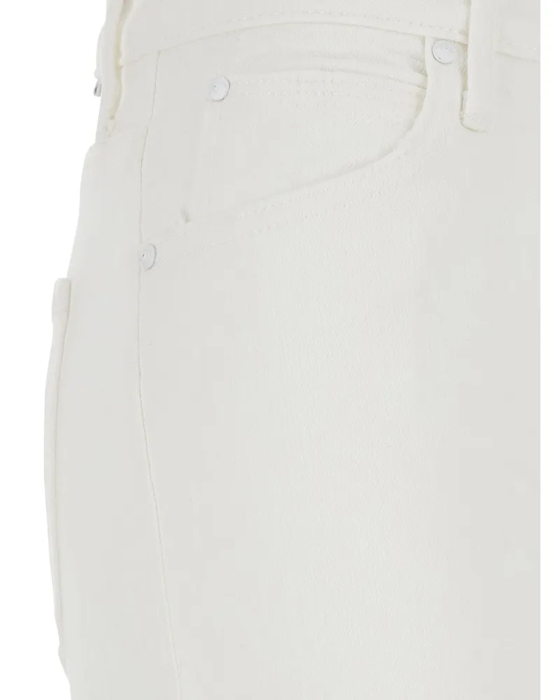 Mother The Kick Jeans — White White