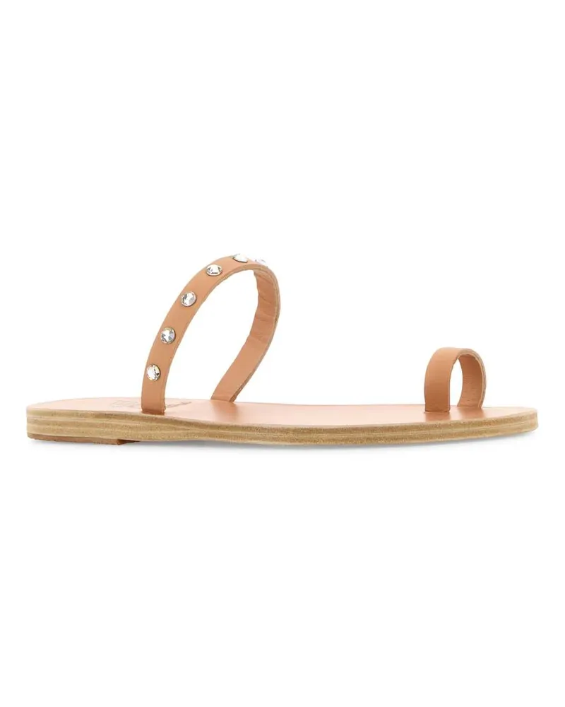 Ancient Greek Sandals Women's Skin Pink Leather Audrey Thong Slippers Natural Flat Shoes Beige