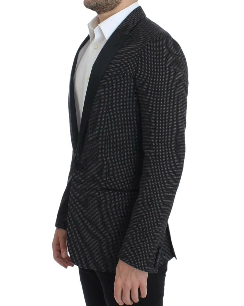 Dolce & Gabbana Men's Black Wool Slim Martini Blazer Clothing Black