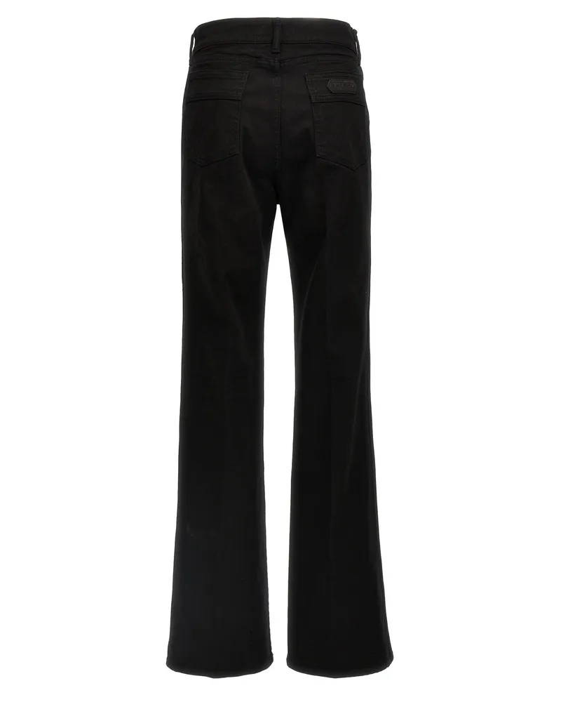 Tom Ford Women's Black Cotton Flared Jeans Clothing Black