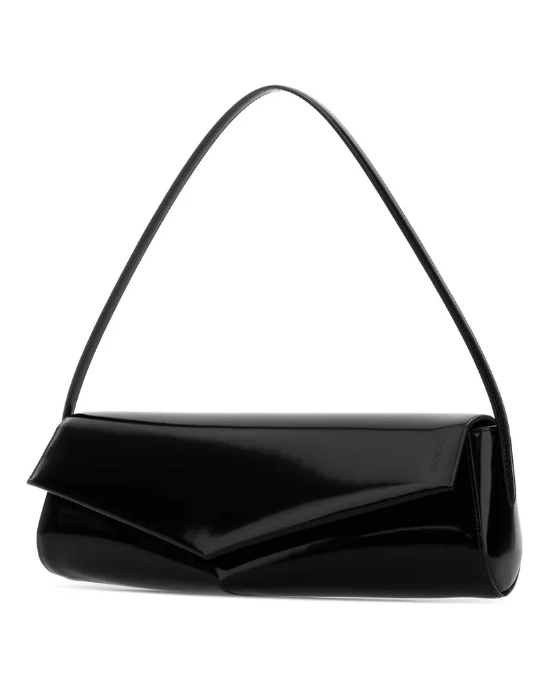 Jil Sander Leather Shoulder Bag — Black Black