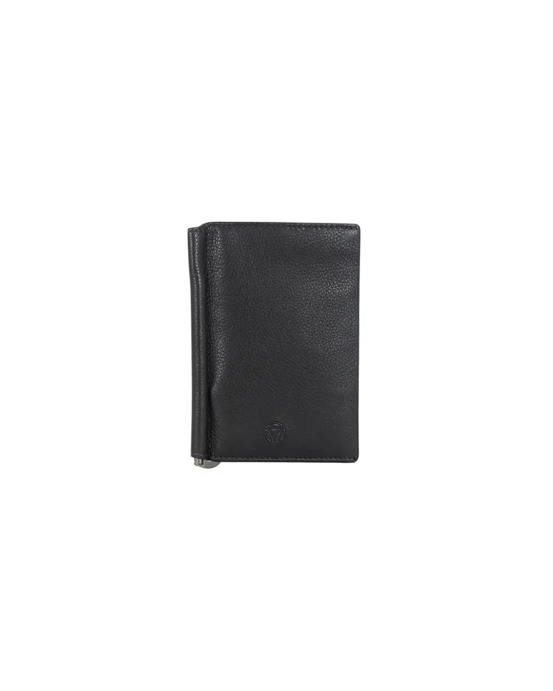 MOMO DESIGN Men's Card Holder Black Genuine Leather Bags - Card-Holders Black