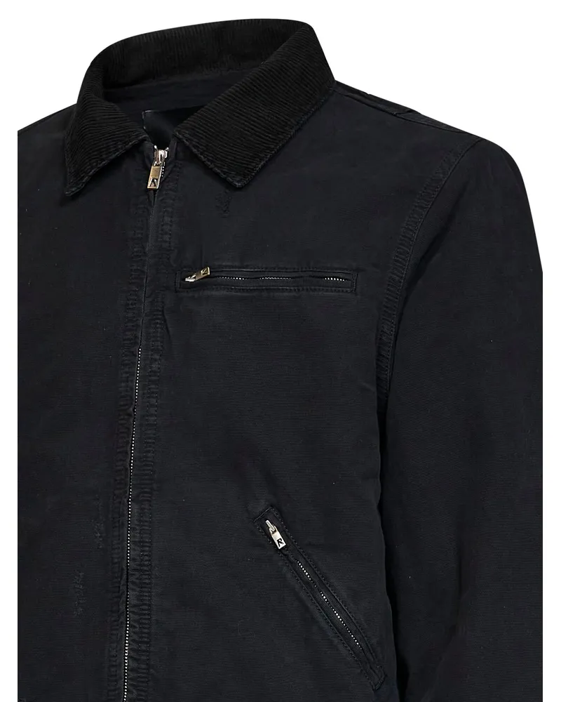 REPRESENT Cotton Denim Bomber Jacket — Black Black