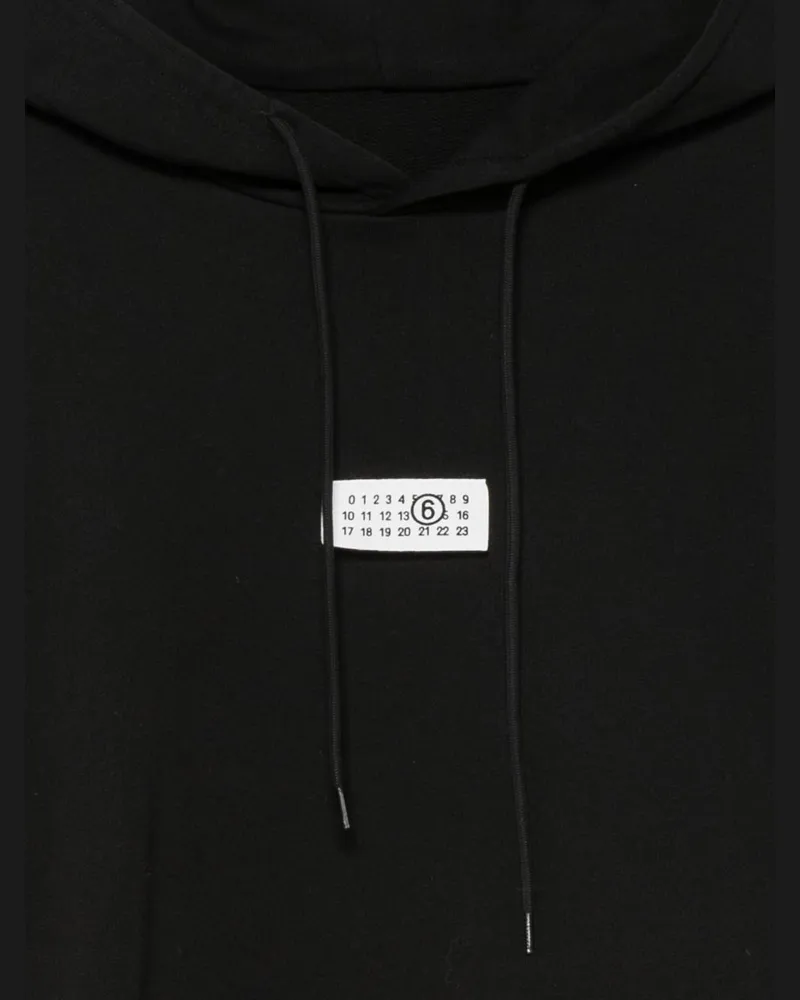 Maison Margiela Logo-Patched Hoodie — Black Black
