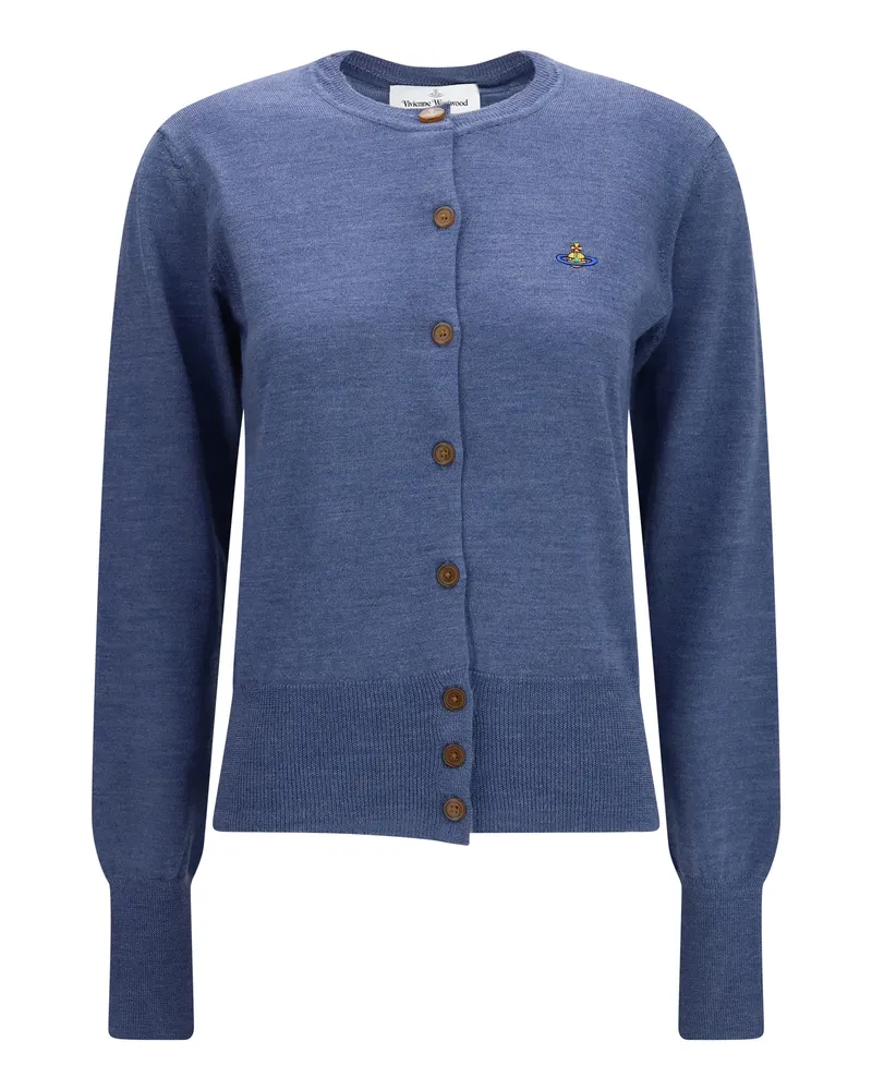 Vivienne Westwood Merino Wool Cardigan — Blue Blue