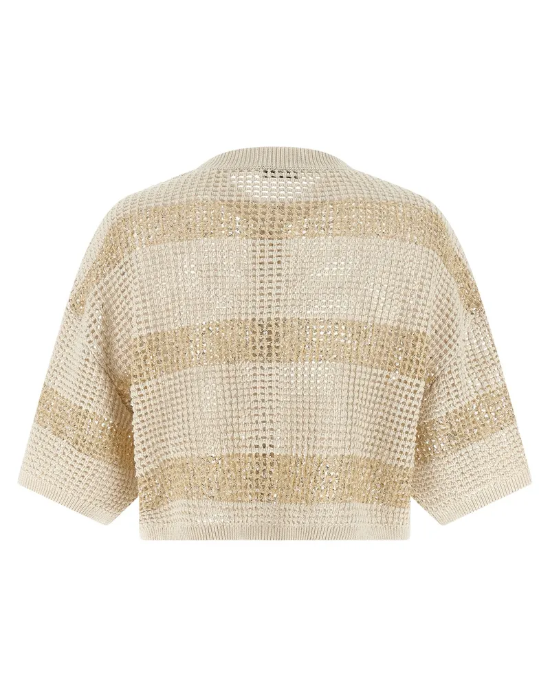 Brunello Cucinelli Women's Beige Cotton Cardigan Clothing Beige