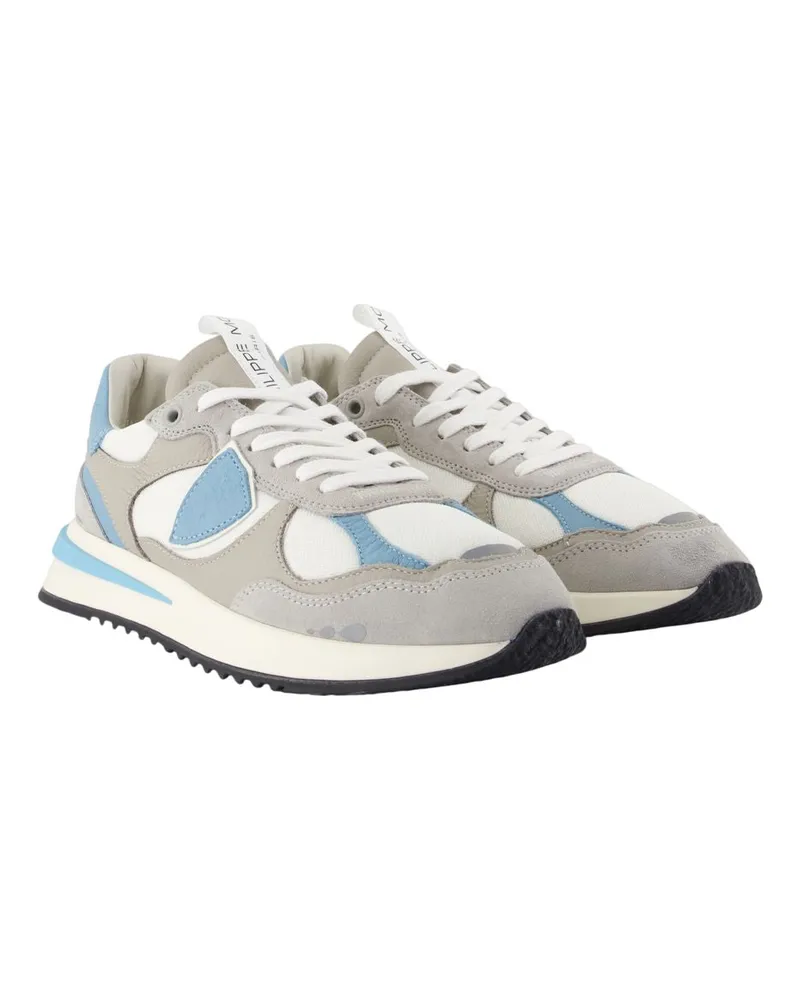 Philippe Model Men's Olympique Low Sneakers -  Leather Multicolor Calfskin Shoes Multicolor