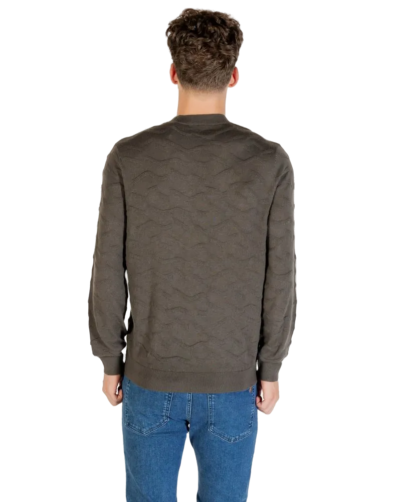 Armani Exchange Textured Knit Sweater — Green Green