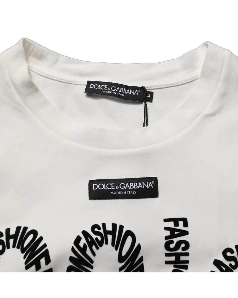 Dolce & Gabbana Women's White Cotton Graphic Sleeveless Tank Top White