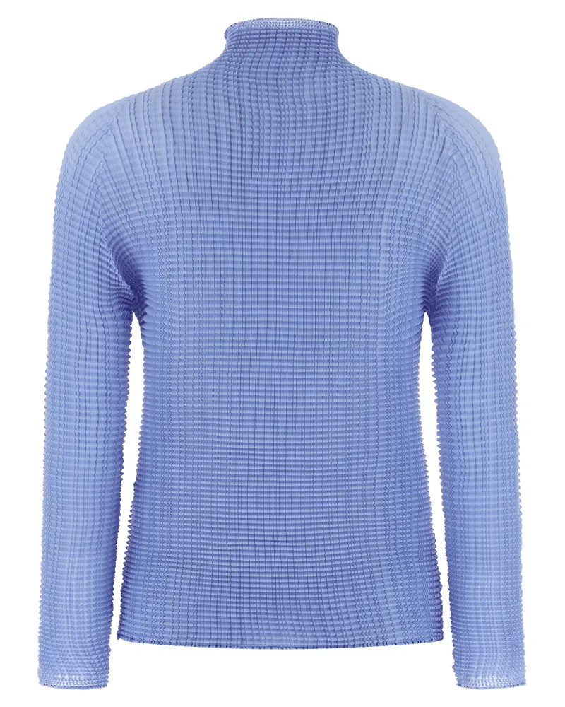 Issey Miyake Women's Blue Polyester Blouse Blue