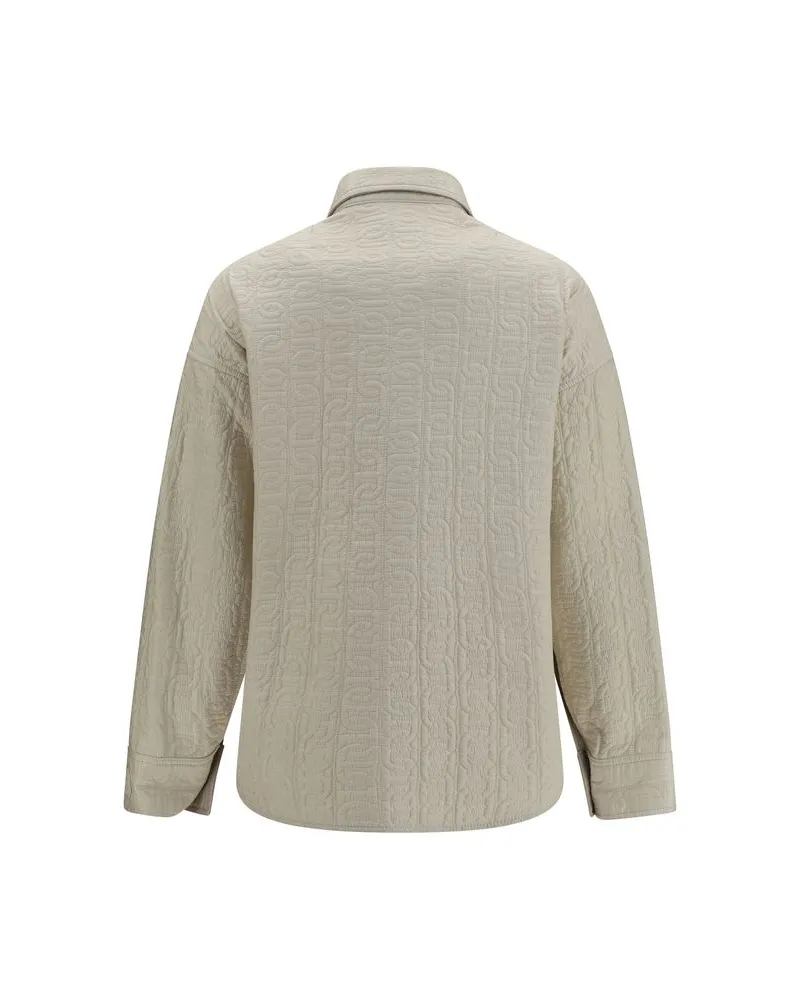 Moncler Quilted Chain-Motif Padded Jacket — Beige Beige