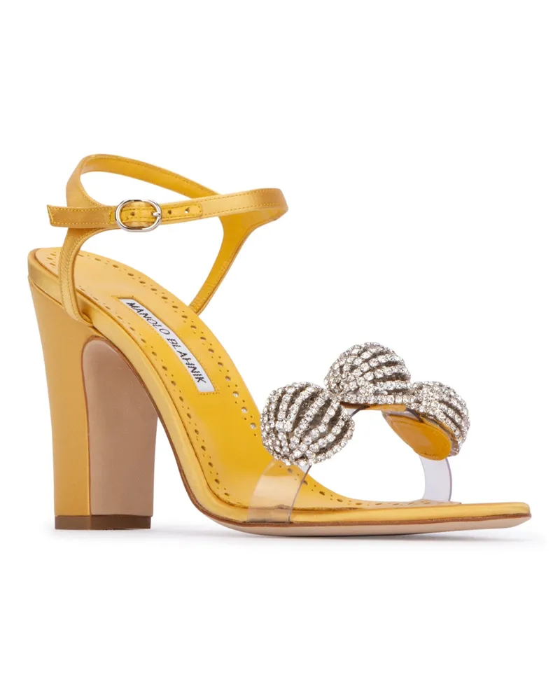 Manolo Blahnik Women's Scarpe Con Tacco Mora Sandali Sandal Gold