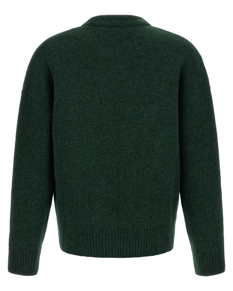 AMI Paris Intarsia Logo Crewneck Sweater 