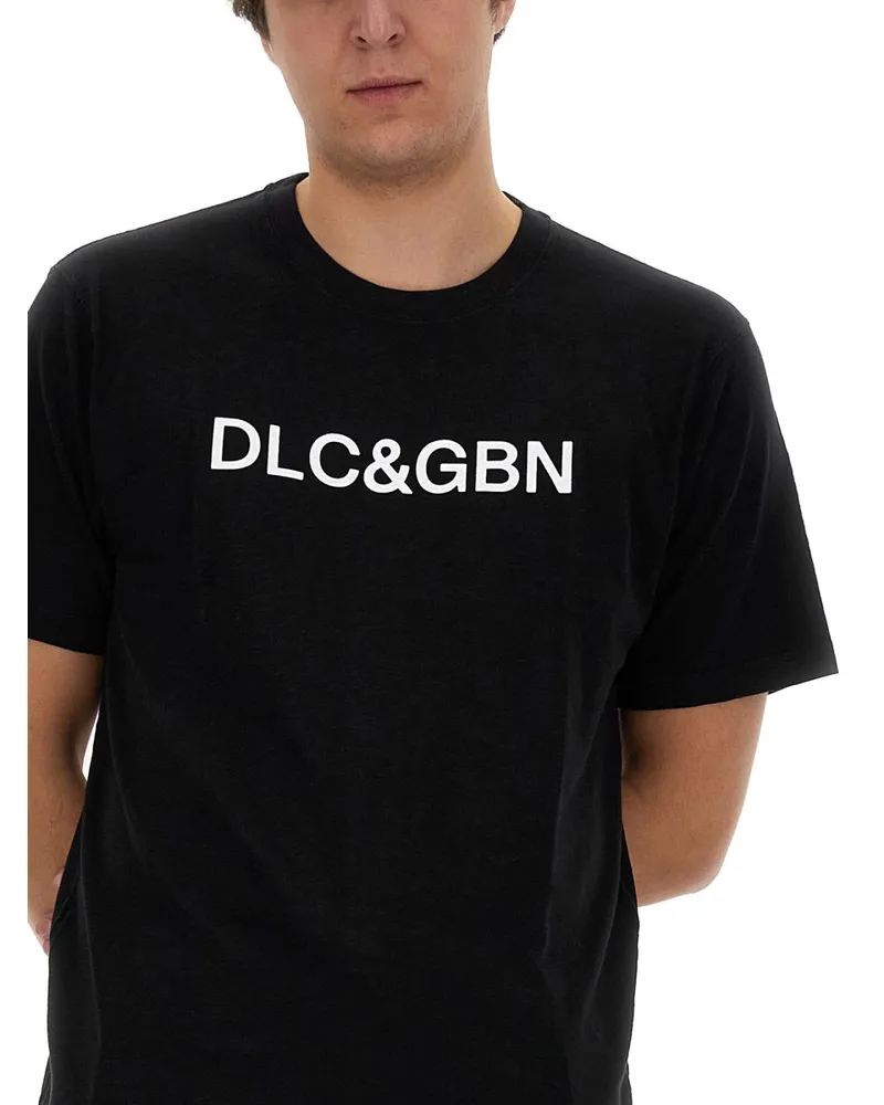 Dolce & Gabbana Logo-Embellished T-Shirt — Black Black