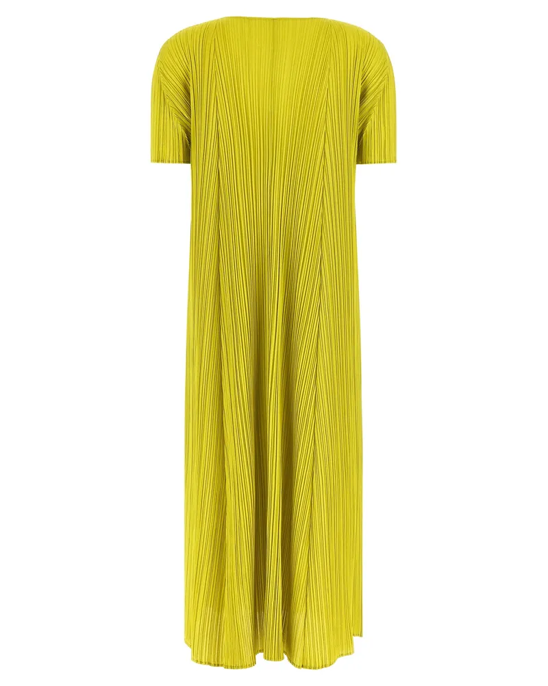 Issey Miyake Women's Bicolor Polyester Midi Dress Yellow