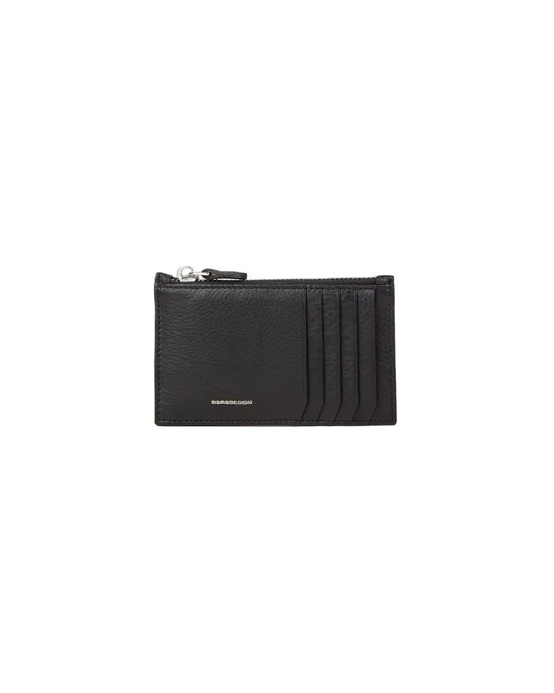 MOMO DESIGN Men's Wallet Black Genuine Leather Bags Black