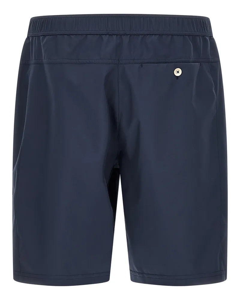 Brunello Cucinelli Men's Blue Polyester Bermuda Shorts Navy