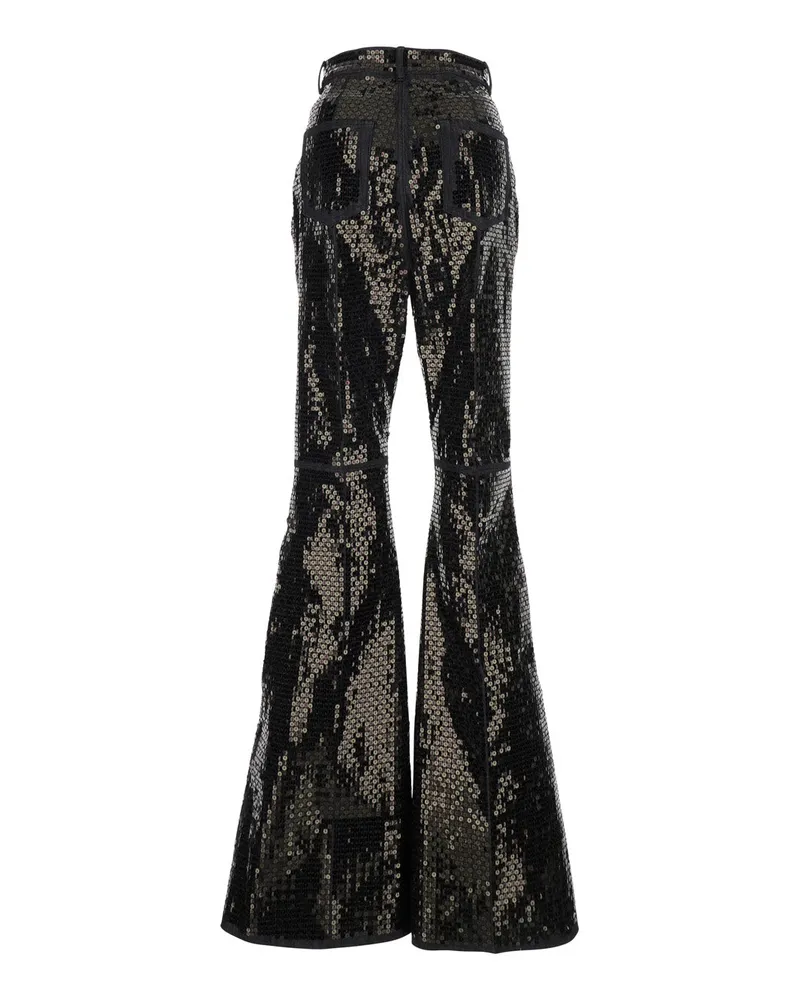 Rick Owens Women's Jeans Bolan Black Sequin Denim Cotton Black