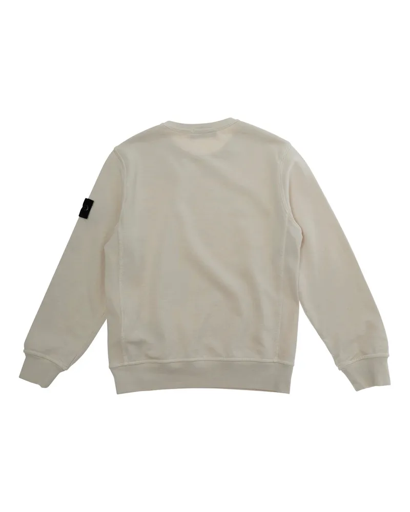 Stone Island Logo-Patch Cotton Sweatshirt — White White