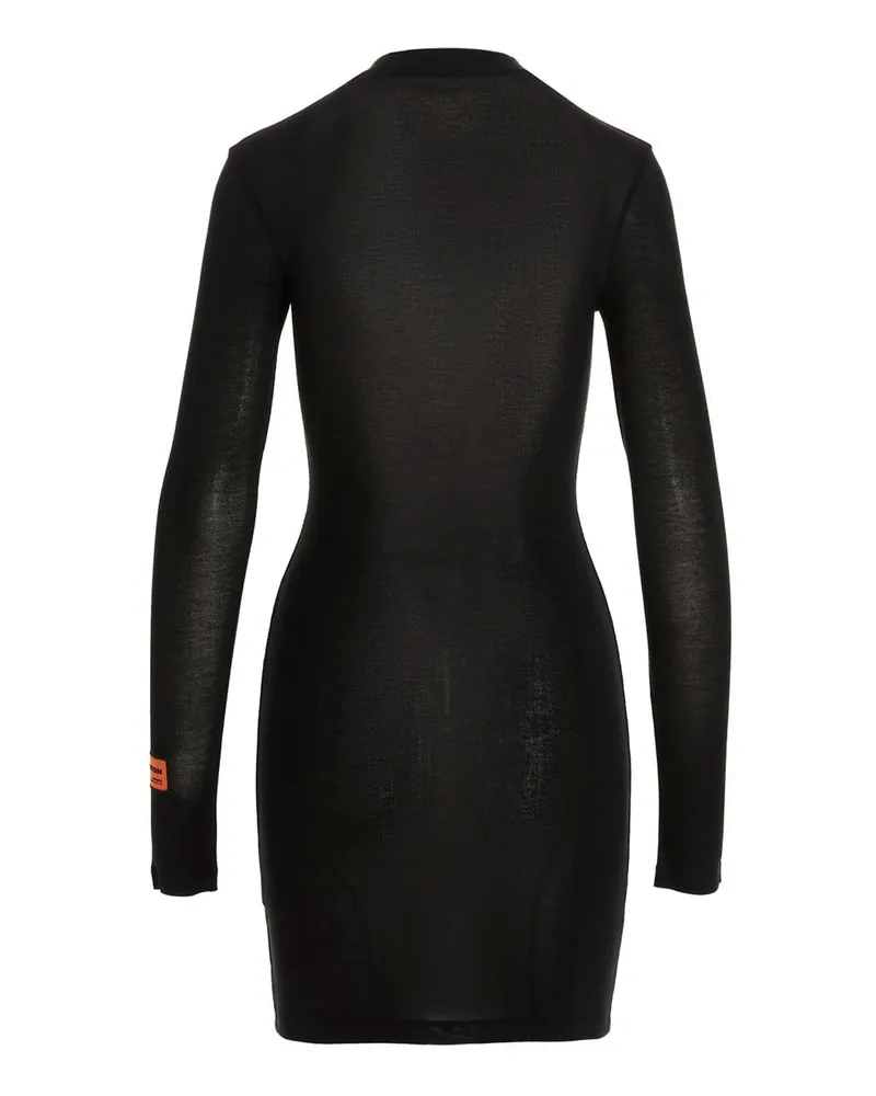 Heron Preston Zip-Detail Knit Dress — Black Black
