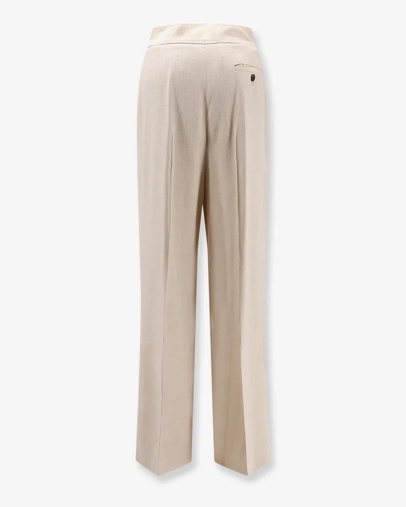 Etro Women's Trousers Viscose Beige Beige