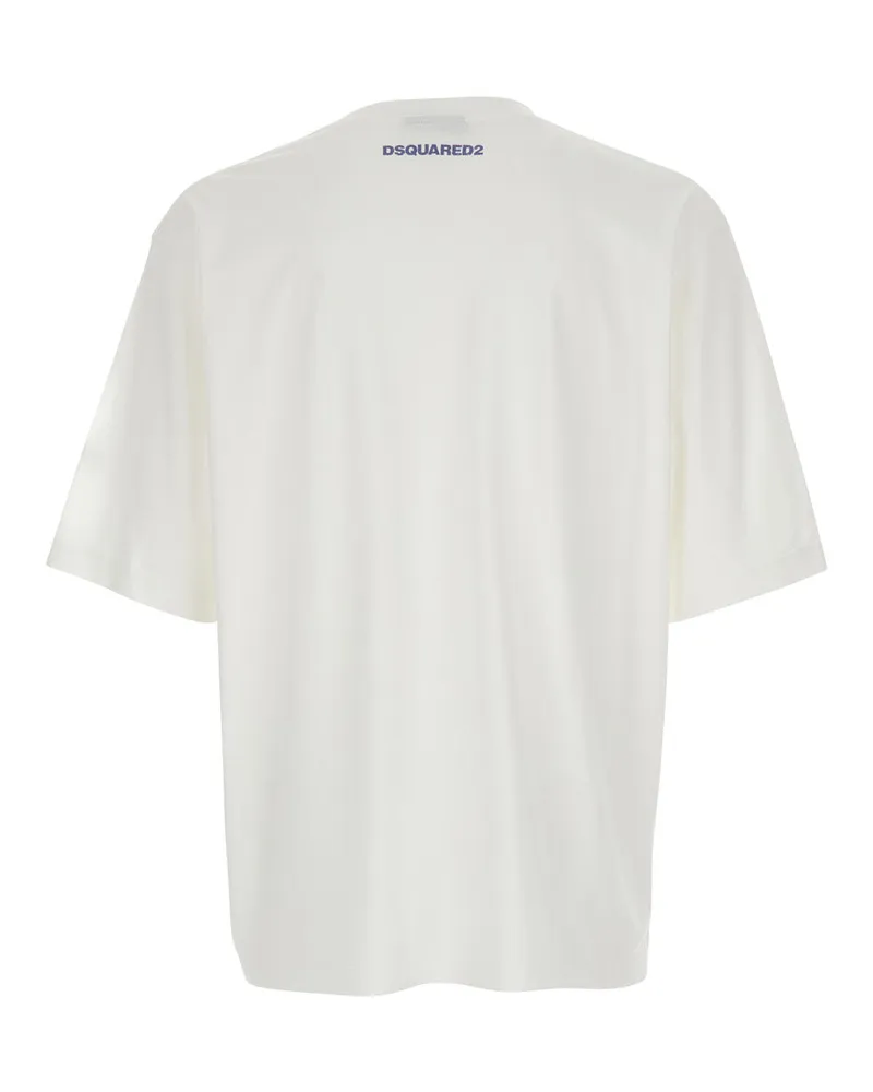 Dsquared2 Men's Crew Neck T-Shirt White Cotton T-Shirts And Polos White