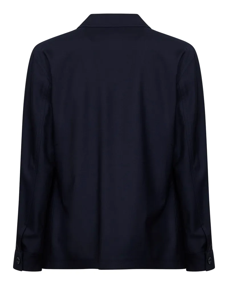 Tagliatore Virgin Wool Shirt Jacket — Blue Blue