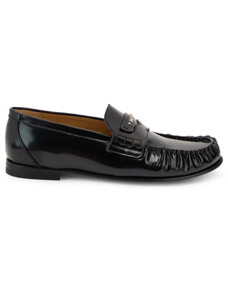 Fendi Calfskin Leather Loafer — Black Black
