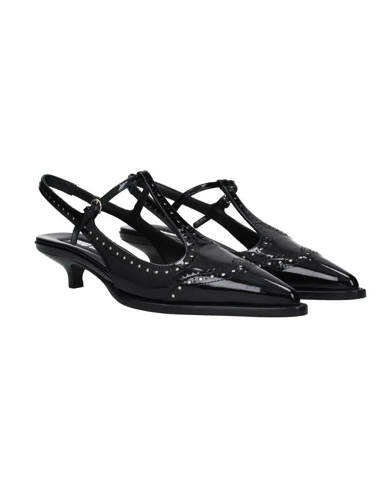Miu Miu Women's Black Calfskin High Heel Pumps Black