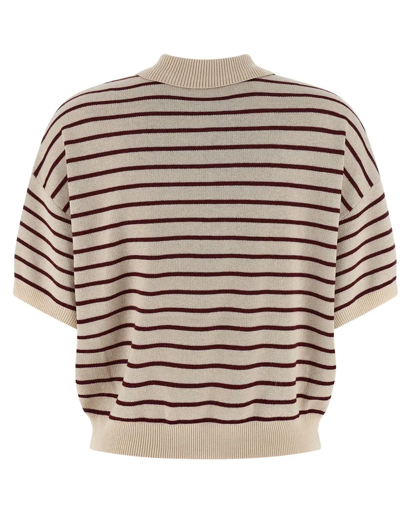 ROTATE Birger Christensen Polo Shirt — Cream Cream