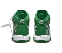 Men's Logo Leather High-Top Sneaker Green Rubber