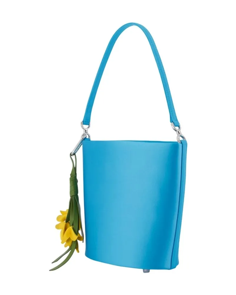 Self-Portrait Women's Bucket Bag - Self Portrait Synthetic Blue Handbags-Purses Blue