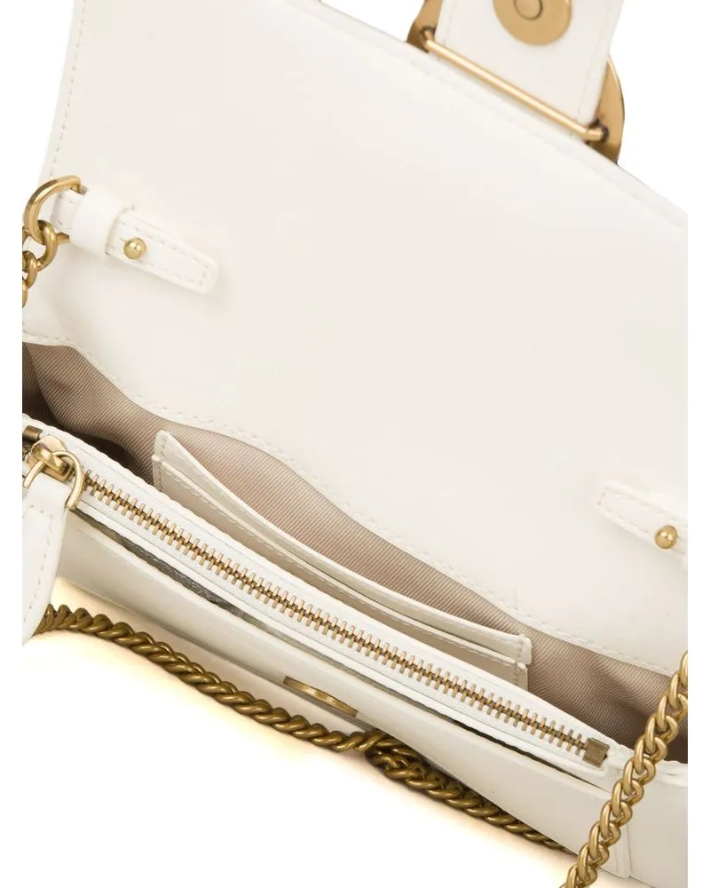 Pinko Women's Crossbody Bag White-Ivory Lamb Leather - Crossbody-Bags White/ivory White