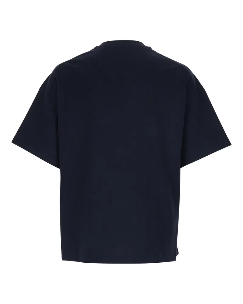 Jil Sander Logo-Printed Cotton T-Shirt — Navy Navy