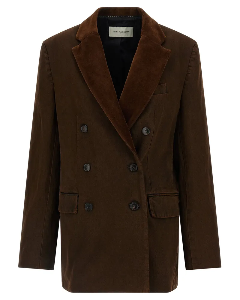 Dries van Noten Befya Blazer — Brown Brown